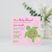 ホヌスワールズベビーシャワーまたは誕生日招待状 招待状 (スタンド正面)