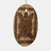 ホヌハワイアンタトゥタパ セラミックオーナメント (右)