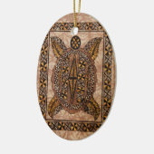 ホヌハワイアンタトゥタパ セラミックオーナメント (左)