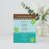 ホヌーウェーブベビーシャワー- 4.25 x 5.5 招待状 (スタンド正面)