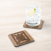 ホヌ初期のハワイアンタトゥタパ コースター (右側)