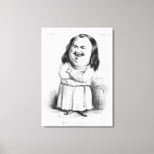 ホノア・デ・バルザックの戯画 キャンバスプリント (正面)