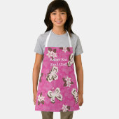 ホノルアバタフライとハワイアンハイビスカスピンク エプロン (インサイチュ)