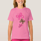 ホノルアバタフライカートゥーンキッズデザイン Tシャツ (正面)