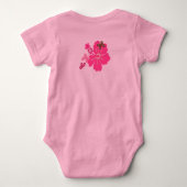 ホノルアバタフライ幼児&乳児Tシャツ ベビーボディスーツ (裏面)