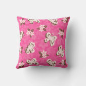 ホノルアプルメリアバタフライアンドハワイアンハイビスカス クッション (裏面)