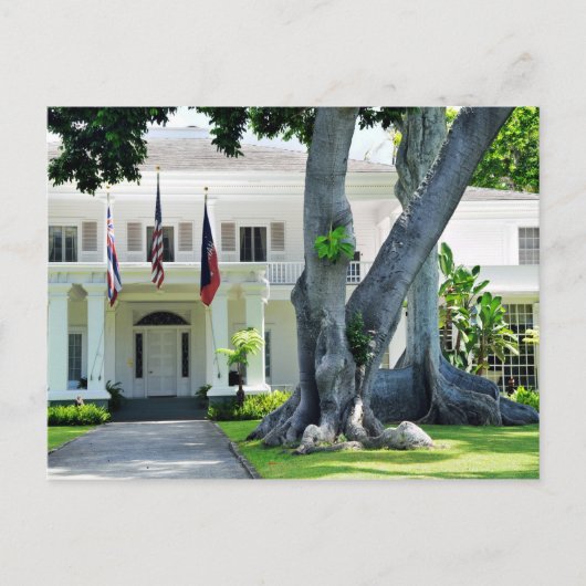 ホノルルの郵便はがきの知事の大邸宅 ポストカード (正面)