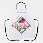 ホノルルシティハワイ統一された州ヴィンテージUSA エプロン (正面)