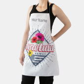 ホノルルシティハワイ統一された州ヴィンテージUSA エプロン (インサイチュ)