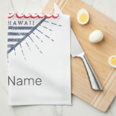ホノルルシティハワイ統一された州ヴィンテージUSA キッチンタオル (四つ折り)