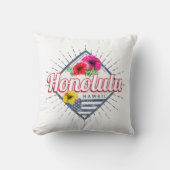 ホノルルシティハワイ統一された州ヴィンテージUSA クッション (正面)