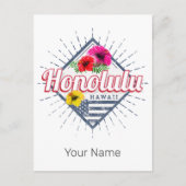 ホノルルシティハワイ統一された州ヴィンテージUSA シーズンポストカード (正面)