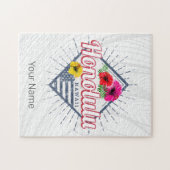 ホノルルシティハワイ統一された州ヴィンテージUSA ジグソーパズル (横)