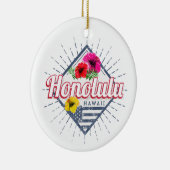 ホノルルシティハワイ統一された州ヴィンテージUSA セラミックオーナメント (右)