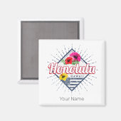 ホノルルシティハワイ統一された州ヴィンテージUSA マグネット (正面/裏面)