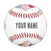 ホノルルシティハワイ統一された州ヴィンテージUSA 野球ボール (正面)