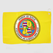 ホノルルシティ国旗のゴルフタオル ゴルフタオル (横)