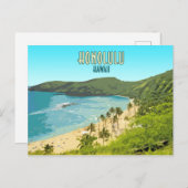 ホノルルハナウマベイビーチハワイヴィンテージ ポストカード (正面/裏面)