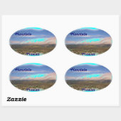 ホノルルハワイのシール 楕円形シール (シート)