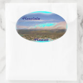 ホノルルハワイのシール 楕円形シール (バッグ)