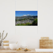 ホノルルハワイの景色 ポスター (キッチン)