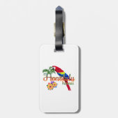 ホノルルハワイの熱帯オウム ラゲッジタグ (裏面縦)