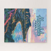 ホノルルハワイオアフワイキキビーチダイヤモンドヘッド ジグソーパズル (横)