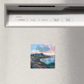 ホノルルハワイオアフワイキキビーチダイヤモンドヘッド マグネット (インサイチュ (食洗機))