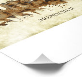 ホノルルハワイシティスケープ フォトプリント            (角)