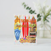 ホノルルハワイティキサーフ ポストカード (スタンド正面)