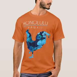 ホノルルハワイフラワーハイビスカスチキンフルーツォフ Tシャツ