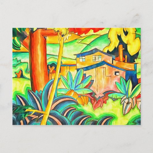 ホノルルハワイヴィンテージアーカラフルトホーム ポストカード (正面)