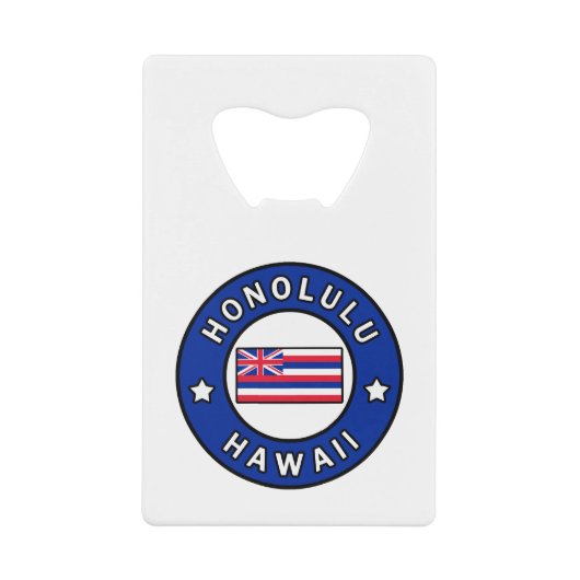 ホノルルハワイ クレジットカード栓抜き (正面)