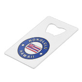 ホノルルハワイ クレジットカード栓抜き (正面アングル)