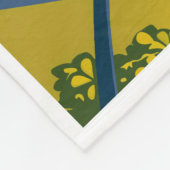 ホノルルハワイ – コースタルビューヴィンテージトラベル フリースブランケット (角)