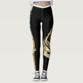 ホノルルハワイ、ジャーマン・シェパード(ペットネームを加えて下さい) レギンス (正面)