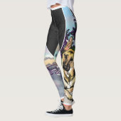 ホノルルハワイ、ジャーマン・シェパード(ペットネームを加えて下さい) レギンス (左)