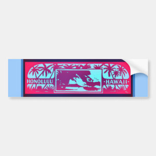ホノルルハワイ バンパーステッカー