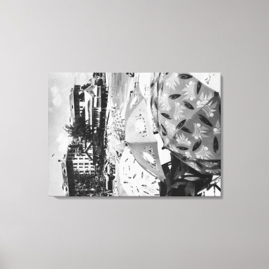 ホノルルハワイ – ビューオブワイキキビーチ キャンバスプリント (正面)