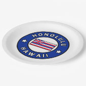 ホノルルハワイ ペーパープレート (アングル)