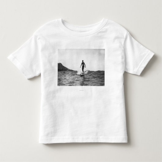 ホノルルハワイLongboardのサーファーのサーフ トドラーTシャツ (正面)