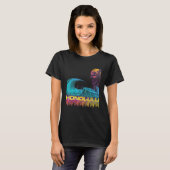 ホノルルレトロ80sスタイルヴィンテージVaporwave Surf Tシャツ (正面フル)