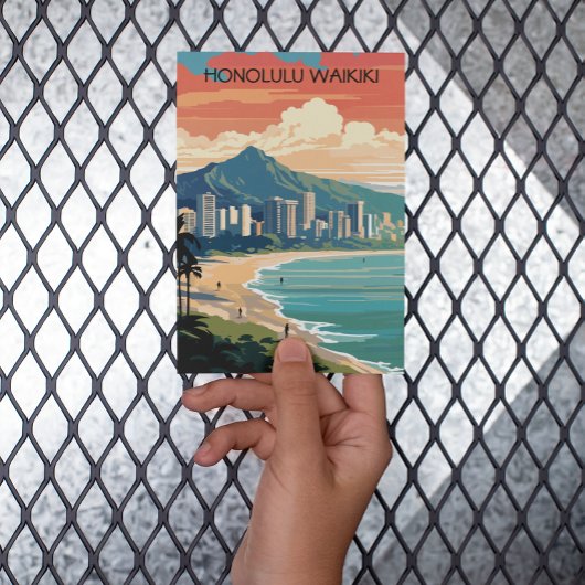 ホノルルワイキキビーチハワイパノラマビュービーチ ポストカード