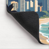 ホノルルワイキキビーチハワイパノラマビュービーチ マウスパッド (コーナー)