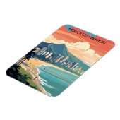 ホノルルワイキキビーチハワイパノラマビュービーチ マグネット (左側)