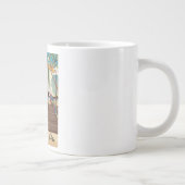 ホノルルヴィンテージレトロトラベルプリント ジャンボコーヒーマグカップ (右)