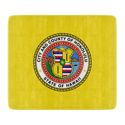 ホノルル国旗（ハワイ） カッティングボード (正面)