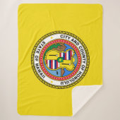 ホノルル国旗（ハワイ） シェルパブランケット (正面)