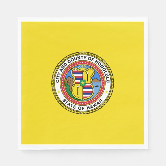 ホノルル国旗（ハワイ） スタンダードランチョンナプキン (正面)