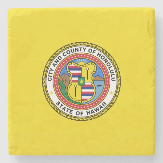 ホノルル国旗(ハワイ) ストーンコースター (正面)